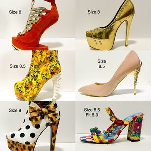 Lot of 6 New fashion heels / bootie